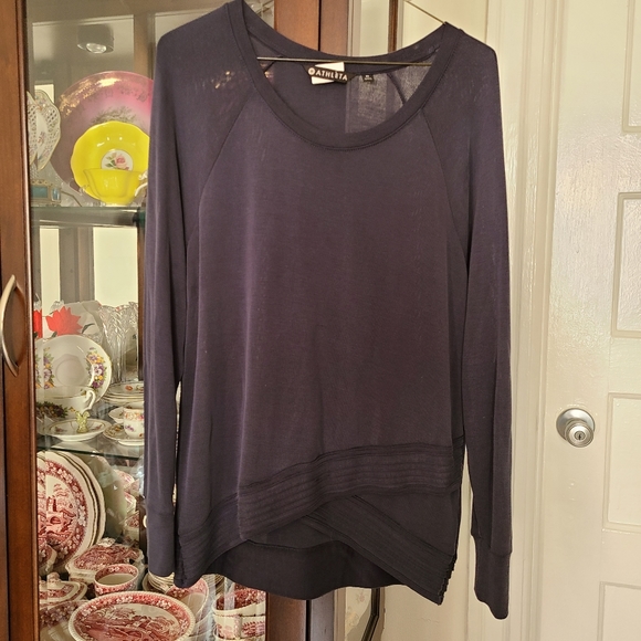 Athleta Sweaters - Athleta Front Cross Over Draped Sweater Size Medi